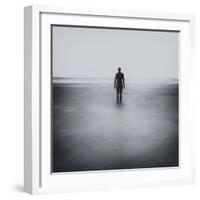 Statue Alone on Beach-Craig Roberts-Framed Photographic Print