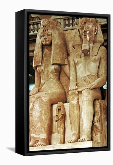 Statue, Amenophis III, Egypt, 18th Dynasty-null-Framed Stretched Canvas