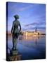 Statue and City Skyline, Stockholm, Sweden, Scandinavia, Europe-Sylvain Grandadam-Stretched Canvas