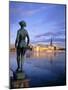 Statue and City Skyline, Stockholm, Sweden, Scandinavia, Europe-Sylvain Grandadam-Mounted Photographic Print