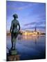 Statue and City Skyline, Stockholm, Sweden, Scandinavia, Europe-Sylvain Grandadam-Mounted Photographic Print