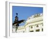 Statue and Detail of Facade of Bratislava's Neo-Baroque Slovak National Theatre, Slovakia, Europe-Richard Nebesky-Framed Photographic Print