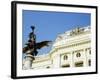 Statue and Detail of Facade of Bratislava's Neo-Baroque Slovak National Theatre, Slovakia, Europe-Richard Nebesky-Framed Photographic Print