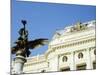 Statue and Detail of Facade of Bratislava's Neo-Baroque Slovak National Theatre, Slovakia, Europe-Richard Nebesky-Mounted Photographic Print