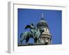 Statue and Dome of French Cathedral, Gendarmenmarkt, Berlin, Germany-Jean Brooks-Framed Photographic Print