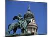 Statue and Dome of French Cathedral, Gendarmenmarkt, Berlin, Germany-Jean Brooks-Mounted Photographic Print