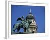 Statue and Dome of French Cathedral, Gendarmenmarkt, Berlin, Germany-Jean Brooks-Framed Photographic Print