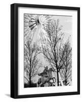 Statue and Ferris Wheel, Jardin Des Tuileries-Walter Bibikow-Framed Photographic Print