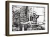 Statue and Fountain, Crans-Montana, Switzerland, 2009-Vincent Alexander Booth-Framed Giclee Print