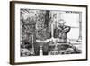 Statue and Fountain, Crans-Montana, Switzerland, 2009-Vincent Alexander Booth-Framed Giclee Print