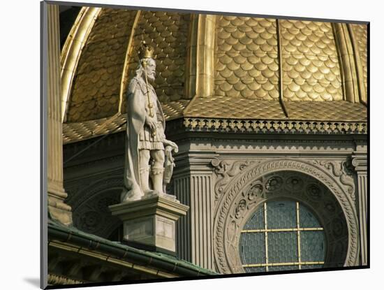 Statue and Golden Dome, Wawel Cathedral, Krakow, Unesco World Heritage Site, Poland-Jean Brooks-Mounted Photographic Print