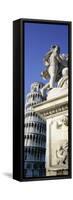 Statue and Leaning Tower of Pisa, Campo Dei Miracoli (Square of Miracles), Pisa, Tuscany, Italy-Gavin Hellier-Framed Stretched Canvas