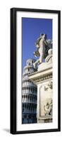 Statue and Leaning Tower of Pisa, Campo Dei Miracoli (Square of Miracles), Pisa, Tuscany, Italy-Gavin Hellier-Framed Premium Photographic Print