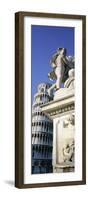 Statue and Leaning Tower of Pisa, Campo Dei Miracoli (Square of Miracles), Pisa, Tuscany, Italy-Gavin Hellier-Framed Photographic Print