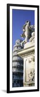 Statue and Leaning Tower of Pisa, Campo Dei Miracoli (Square of Miracles), Pisa, Tuscany, Italy-Gavin Hellier-Framed Photographic Print
