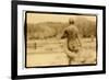 Statue and serpent, Luxembourg Gardens, Paris-Theo Westenberger-Framed Photographic Print