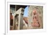 Statue at Bhagwati Shiva Temple, Dhulikhel, Kathmandu Valley, Nepal, Asia-Ian Trower-Framed Photographic Print