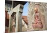 Statue at Bhagwati Shiva Temple, Dhulikhel, Kathmandu Valley, Nepal, Asia-Ian Trower-Mounted Photographic Print