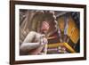 Statue at Bhimsen Temple, Kathmandu, Nepal, Asia-Ian Trower-Framed Photographic Print