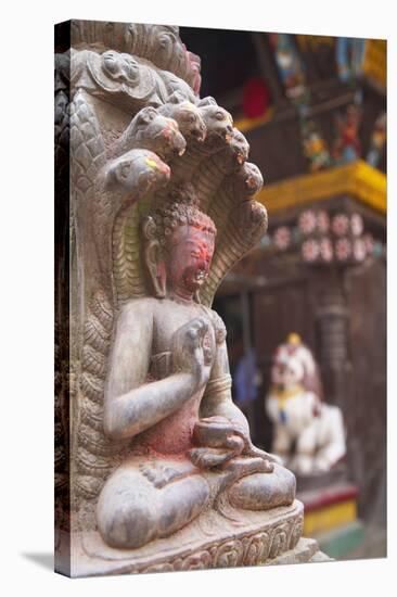 Statue at Bhimsen Temple, Kathmandu, Nepal, Asia-Ian Trower-Stretched Canvas