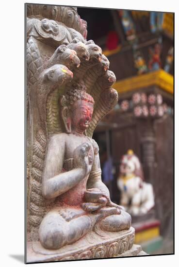 Statue at Bhimsen Temple, Kathmandu, Nepal, Asia-Ian Trower-Mounted Photographic Print