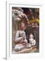 Statue at Bhimsen Temple, Kathmandu, Nepal, Asia-Ian Trower-Framed Photographic Print