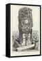 Statue at Copan-null-Framed Stretched Canvas