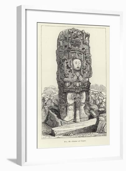 Statue at Copan-null-Framed Giclee Print