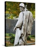 Statue at Korean War Memorial, Washington DC, USA-Scott T. Smith-Stretched Canvas