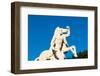 Statue at Palazzo della Civilta Italiana (Palazzo della Civilta del Lavoro) (Square Colosseum)-Nico Tondini-Framed Photographic Print