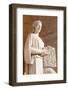 Statue at Palazzo della Civilta Italiana (Palazzo della Civilta del Lavoro) (Square Colosseum)-Nico Tondini-Framed Photographic Print