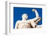 Statue at Palazzo della Civilta Italiana (Palazzo della Civilta del Lavoro) (Square Colosseum)-Nico Tondini-Framed Photographic Print