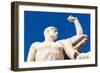 Statue at Palazzo della Civilta Italiana (Palazzo della Civilta del Lavoro) (Square Colosseum)-Nico Tondini-Framed Photographic Print