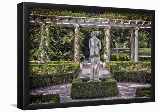 Statue at The Breakers in Newport Rhode Island-null-Framed Poster