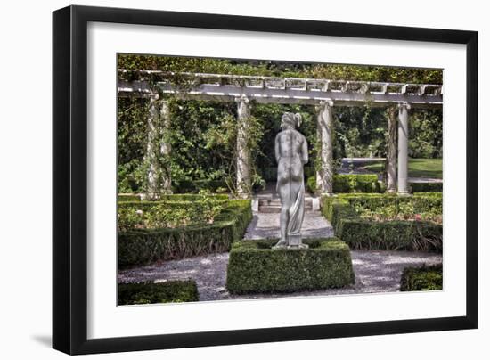 Statue at The Breakers in Newport Rhode Island-null-Framed Photo