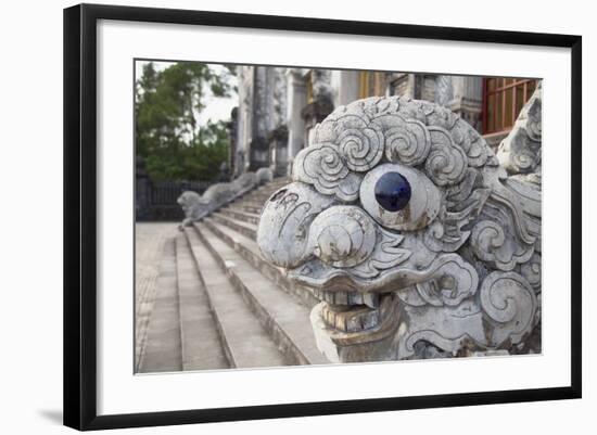 Statue at Tomb of Khai Dinh, Hue, Thua Thien-Hue, Vietnam, Indochina, Southeast Asia, Asia-Ian Trower-Framed Photographic Print