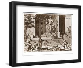 Statue at Zeus at Olympia, One of Ancient Seven Wonders of the World-null-Framed Photographic Print