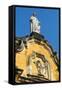 Statue Atop the Baroque Facade of the Iglesia De La Recoleccion Church-Rob Francis-Framed Stretched Canvas