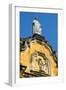 Statue Atop the Baroque Facade of the Iglesia De La Recoleccion Church-Rob Francis-Framed Photographic Print