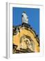 Statue Atop the Baroque Facade of the Iglesia De La Recoleccion Church-Rob Francis-Framed Photographic Print