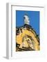 Statue Atop the Baroque Facade of the Iglesia De La Recoleccion Church-Rob Francis-Framed Photographic Print