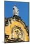 Statue Atop the Baroque Facade of the Iglesia De La Recoleccion Church-Rob Francis-Mounted Photographic Print