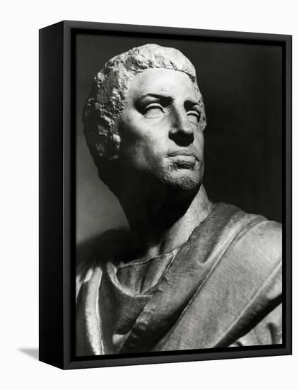 Statue Bust of Marcus Junius Brutus-null-Framed Stretched Canvas