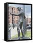 Statue by Tom Murphy of Singer Songwriter Billy Fury, Near Albert Dock-Ethel Davies-Framed Stretched Canvas