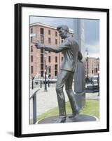 Statue by Tom Murphy of Singer Songwriter Billy Fury, Near Albert Dock-Ethel Davies-Framed Photographic Print