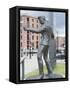 Statue by Tom Murphy of Singer Songwriter Billy Fury, Near Albert Dock-Ethel Davies-Framed Stretched Canvas