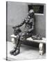 Statue by Tommy Steele of the Eponymous Woman of the Beatles Song, Eleanor Rigby-Ethel Davies-Stretched Canvas