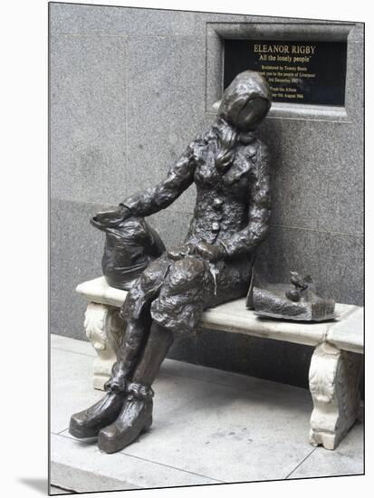 Statue by Tommy Steele of the Eponymous Woman of the Beatles Song, Eleanor Rigby-Ethel Davies-Mounted Photographic Print