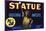 Statue California Bartletts Pear Fruit Crate Label-null-Mounted Giclee Print