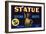 Statue California Bartletts Pear Fruit Crate Label-null-Framed Giclee Print